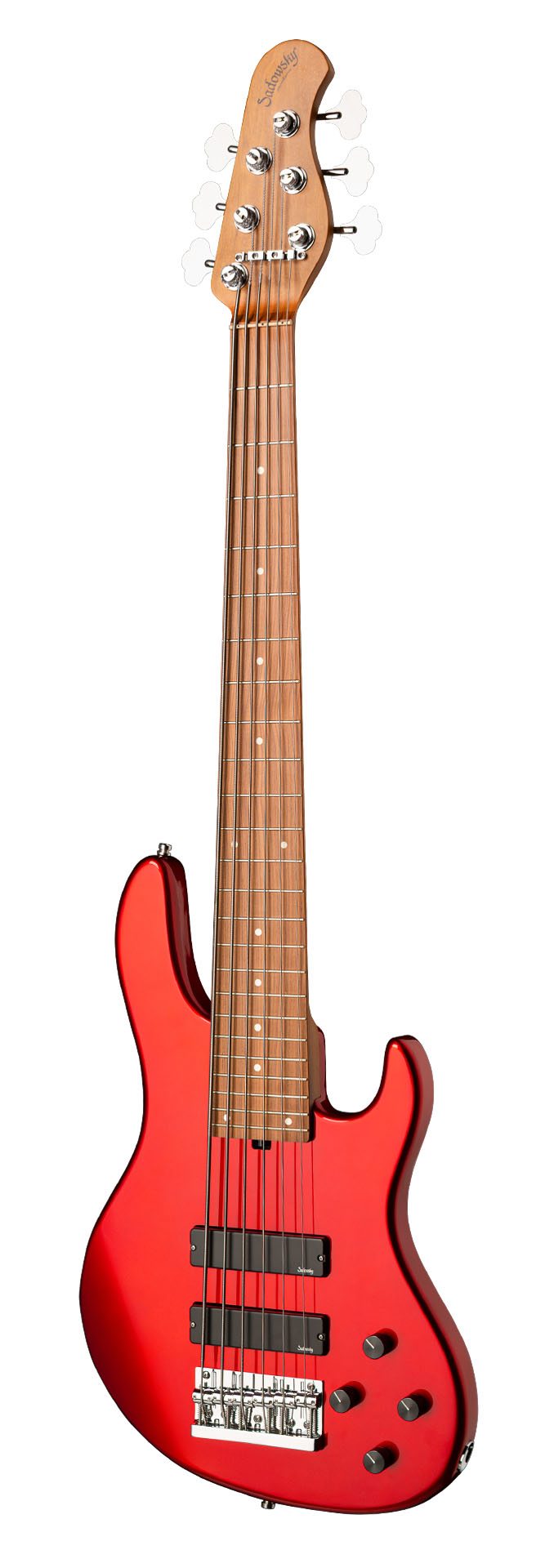 MetroExpress 24-Fret Modern Bass, 6-String - Solid Candy Apple Red Metallic High Polish